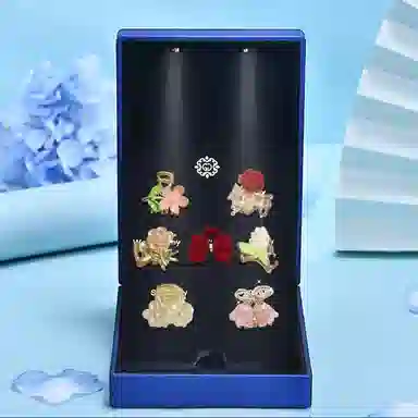 妖娆猫 一周星期发夹头饰女高端发卡夹子网红鲨鱼夹发饰套装礼盒创意实用高级感儿童礼品女生 小抓夹 女款