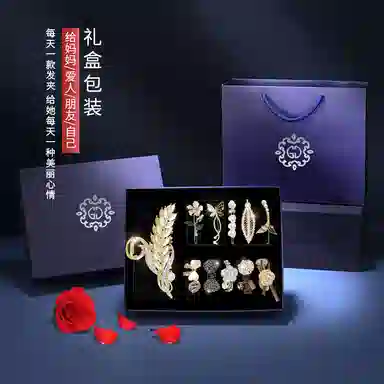 妖娆猫 麦穗蝴蝶花朵鲨鱼夹发饰 合金 发夹 女款