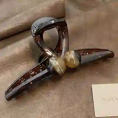 妖娆猫 气质水钻亚克力套装后脑勺盘发鲨鱼夹高级感高端 发夹 女款