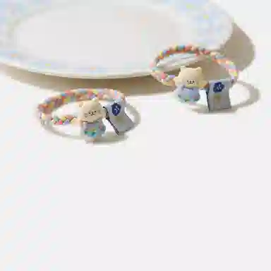 妖娆猫 卡通甜美可爱小猫咪编织两件套 发圈 女款