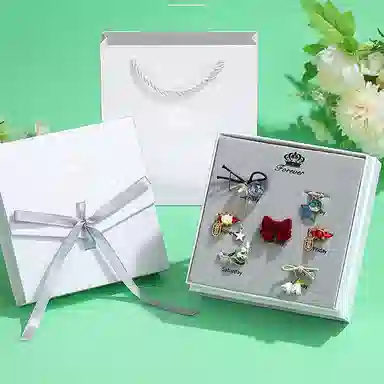 妖娆猫 一贝子一星期高级感复古蝴蝶结创意实用 合金 发圈 女款