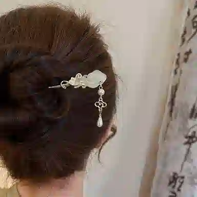 妖娆猫 新中式祥云发钗簪子女古风盘发头饰高级感国风流苏步摇发饰汉服旗袍配饰 发簪 女款