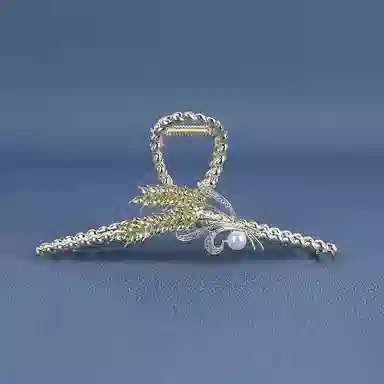 妖娆猫 麦穗款后脑勺盘发气质鲨鱼夹高级感礼盒装 合金 发夹 女款