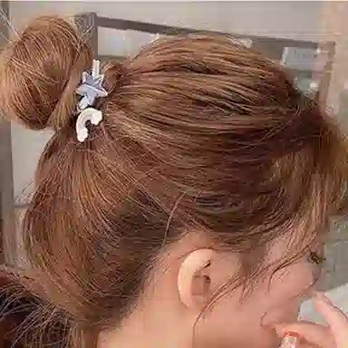 妖娆猫 山茶花高级感简约气质高马尾弹力扎皮筋 合金 头绳 女款