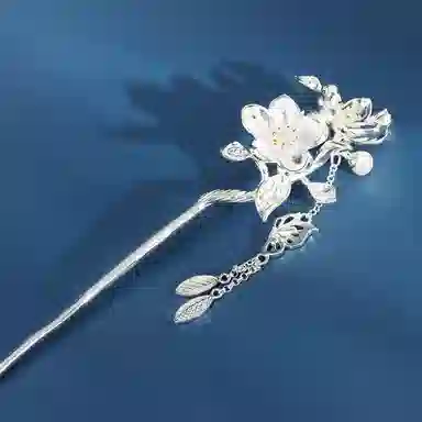 妖娆猫 新中式复古海棠花流苏古风高级感头发饰汉服步摇发钗簪子头饰品 发簪 女款