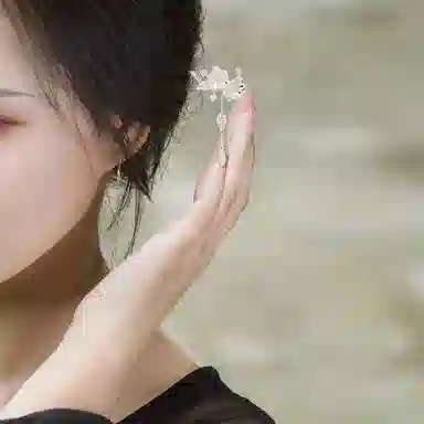 妖娆猫 新中式复古海棠花流苏古风高级感头发饰汉服步摇发钗簪子头饰品 发簪 女款