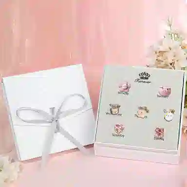 妖娆猫 一周星期套装气质卡通高级感扎头发 发圈 女款