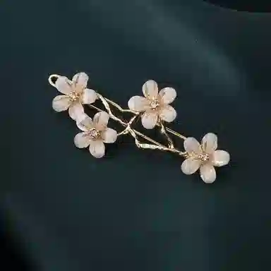 妖娆猫 超仙一字夹古风气质森系花朵 发夹 女款