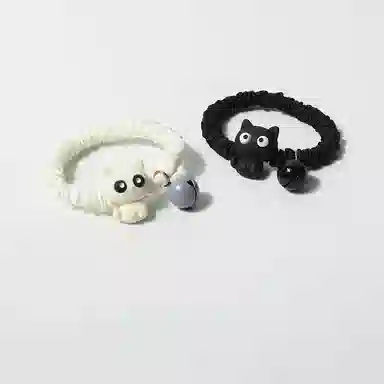 妖娆猫 可爱卡通个性小猫咪气质日常扎头发小肠圈皮筋 发圈 女款