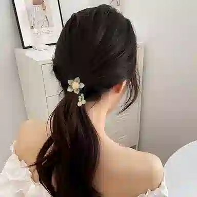 妖娆猫 古风星期套装日常通勤发饰高级感发饰扎马尾小皮筋头花优雅时尚造型金属蝶恋花发圈三件套 合金 头绳 女款