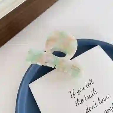 妖娆猫 网红同款半扎马尾后脑勺高级感鲨鱼夹可爱碎花 发夹 女款