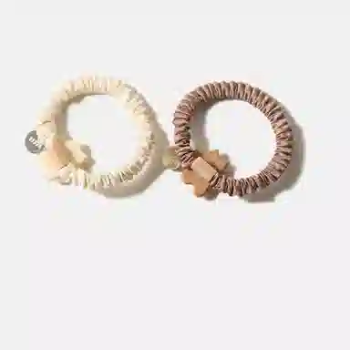 妖娆猫 卡通可爱花纹小猫咪小肠圈少女心简约扎头发两件套 发圈 女款