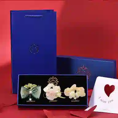 妖娆猫 大肠套装三件套花头饰皮筋扎头发 合金 发圈 女款