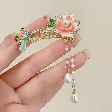 妖娆猫 优雅古风花朵流苏礼盒 合金 发夹 女款