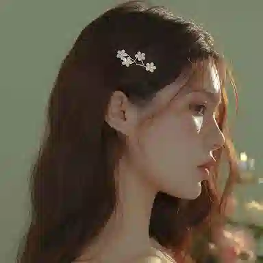 妖娆猫 超仙一字夹古风气质森系花朵 发夹 女款