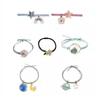 妖娆猫 一周星期发饰套装礼盒高级感头绳头饰皮筋小清新儿童发绳女创意生日礼品女生实用走心 发圈 女款