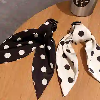 妖娆猫 波点舒适气质高级感复古蝴蝶结 发夹 女款