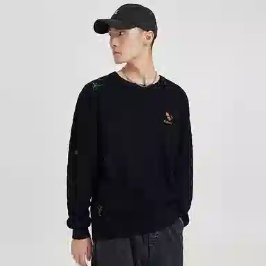 Cabbeen Embroidered Pullover Sweater