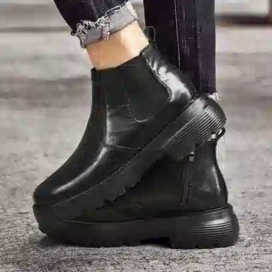 公牛雷霆 头层牛皮 潮流百搭简约舒适时尚 短靴 男款