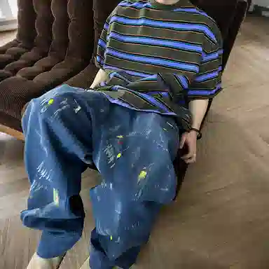 PAINT STAIN cleanfitoversizeT