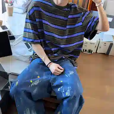 PAINT STAIN cleanfitoversizeT