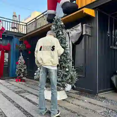 布客行 美式复古高街废土风微喇直筒通勤垂感长裤牛仔裤 男女同款