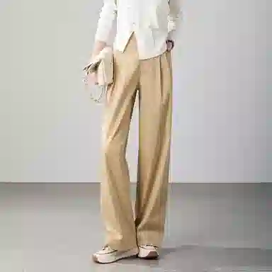 娅丽达 通勤简约中腰阔腿休闲裤 女款