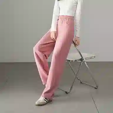 娅丽达 纯色高腰松紧哈伦裤休闲裤 女款