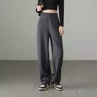 娅丽达 纯色高腰松紧哈伦裤休闲裤 女款