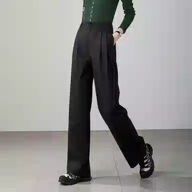 娅丽达 通勤简约中腰阔腿休闲裤 女款