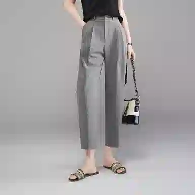 娅丽达 通勤高腰纯色哈伦休闲裤 女款