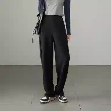 娅丽达 纯色高腰松紧哈伦裤休闲裤 女款