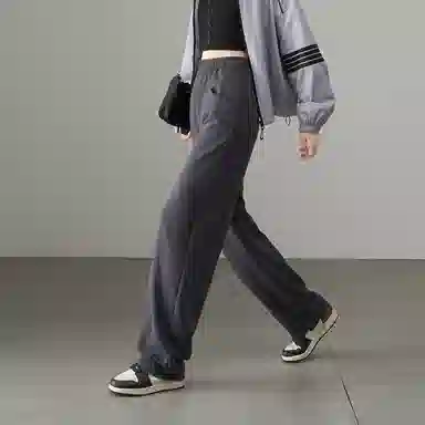 娅丽达 纯色高腰松紧哈伦裤休闲裤 女款