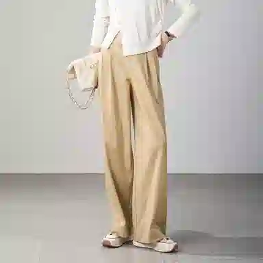 娅丽达 通勤简约中腰阔腿休闲裤 女款