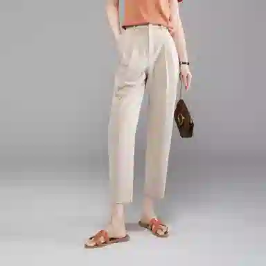 娅丽达 通勤高腰纯色哈伦休闲裤 女款
