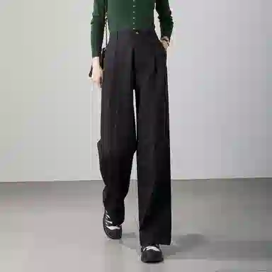 娅丽达 通勤简约中腰阔腿休闲裤 女款