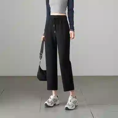 娅丽达 纯色松紧高腰宽松哈伦休闲裤 女款