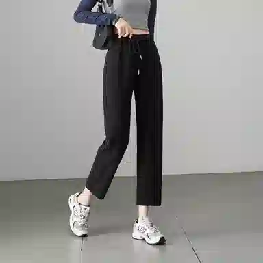 娅丽达 纯色松紧高腰宽松哈伦休闲裤 女款