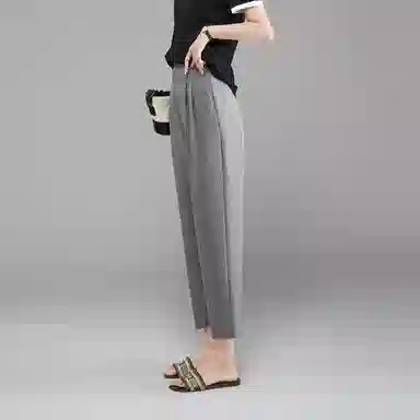 娅丽达 通勤高腰纯色哈伦休闲裤 女款