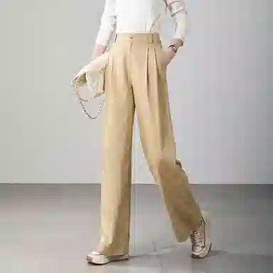 娅丽达 通勤简约中腰阔腿休闲裤 女款