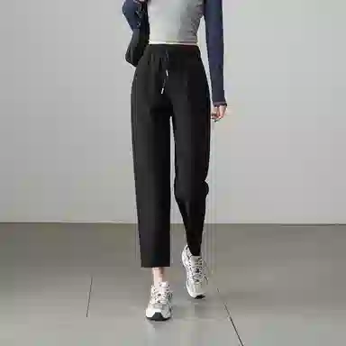 娅丽达 纯色松紧高腰宽松哈伦休闲裤 女款