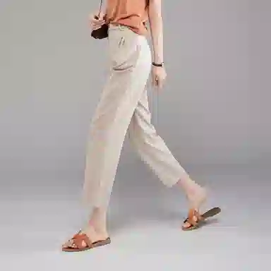 娅丽达 通勤高腰纯色哈伦休闲裤 女款