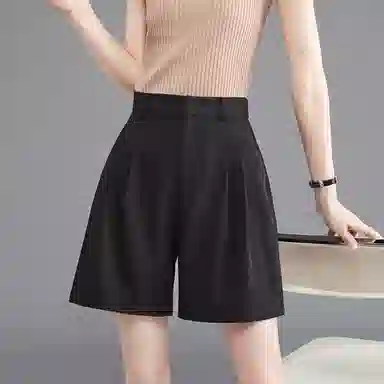 娅丽达 纯色简约通勤时尚休闲短裤 女款