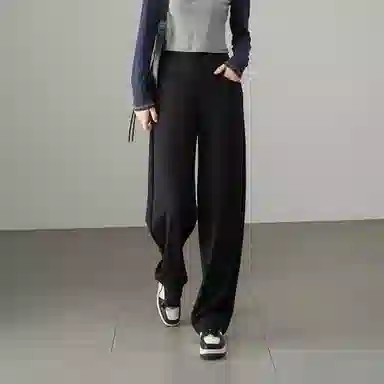 娅丽达 纯色高腰松紧哈伦裤休闲裤 女款