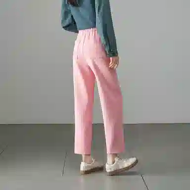 娅丽达 纯色松紧高腰宽松哈伦休闲裤 女款