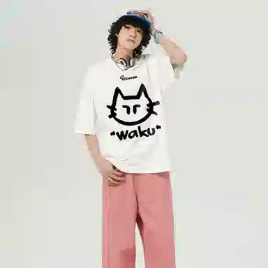 K411 Cartoon Cat Logo T-Shirt