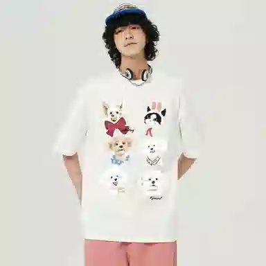 K411 Vintage Cartoon Dog Logo T-Shirt