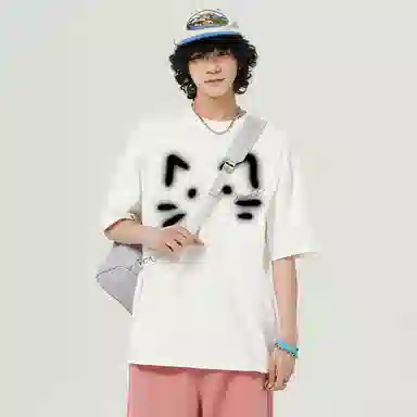 K411 Hand-Painted Cat Logo T-Shirt