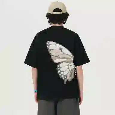 K411 Vintage Embroidered Butterfly Tee