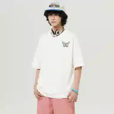 K411 Vintage Embroidered Butterfly Tee